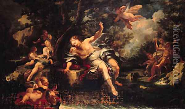 Apollo and Daphne Oil Painting - Giacomo del Po