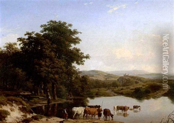 Wedde In De Ardennen Oil Painting - Jean-Baptiste de Jonghe