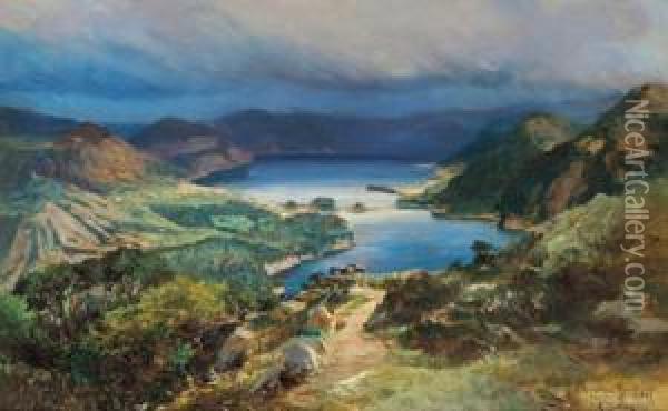 Landschaft Auf Den Azoren Oil Painting - Hermann Richard Eschke