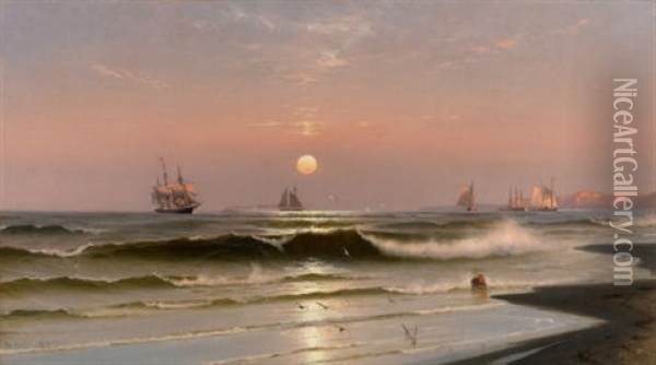 Incoming Tide Oil Painting - William Wilson Cowell