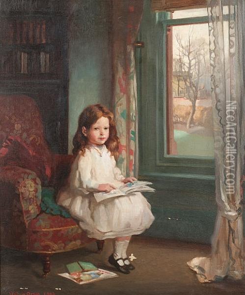 Portrait Of Clara Hughes Oil Painting - Sir William Newenham Montague Orpen