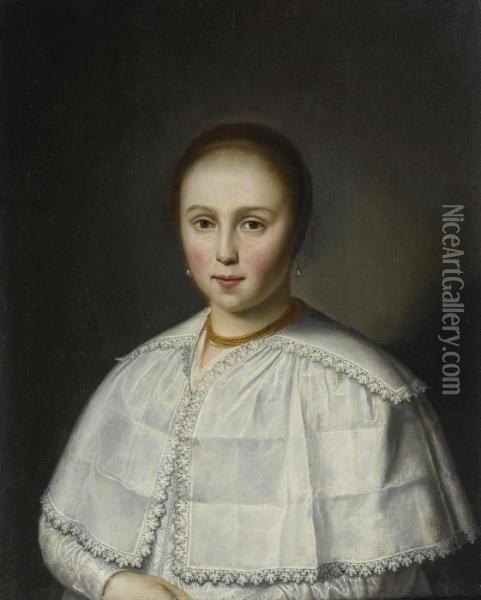 Portrait Of A Lady Oil Painting - Dirck Verhaert