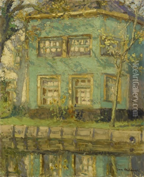 The Little Green House Oil Painting - Gari Melchers