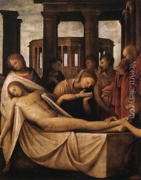 Lamentation of Christ Oil Painting - (Bartolomeo Suardi) Bramantino