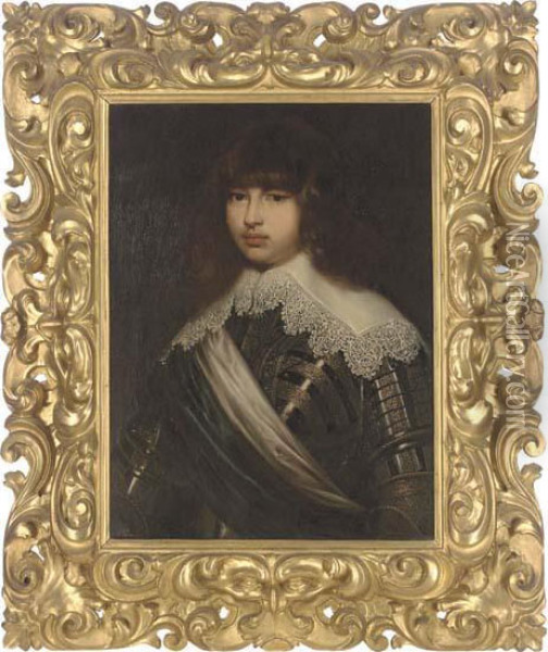 Portrait Of Prince Waldemar Christian Of Denmark (1603-1647) Oil Painting - Justus Sustermans