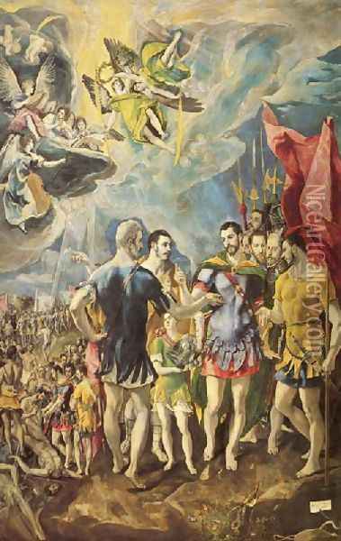 The Martyrdom of St Maurice 1580-81 Oil Painting - El Greco (Domenikos Theotokopoulos)