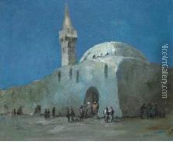Moschea In Notturno Oil Painting - Gino Albieri