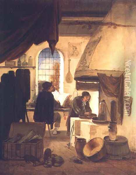 The Alchemist Oil Painting - Egbert van der Poel