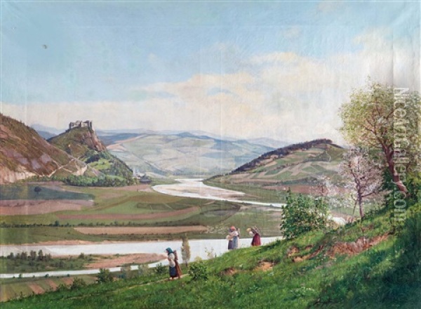 Asszonyok A Vag Menten Oil Painting - Hermann Reisz