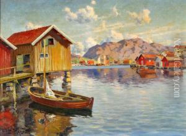 Sjobodar - Motiv Fran Bohuslan Oil Painting - Johan Erik Ericson