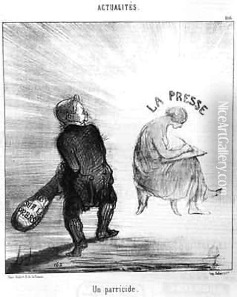 A Parricide Oil Painting - Honore Daumier