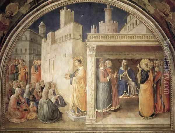 Lunette of the north wall Oil Painting - Giotto Di Bondone