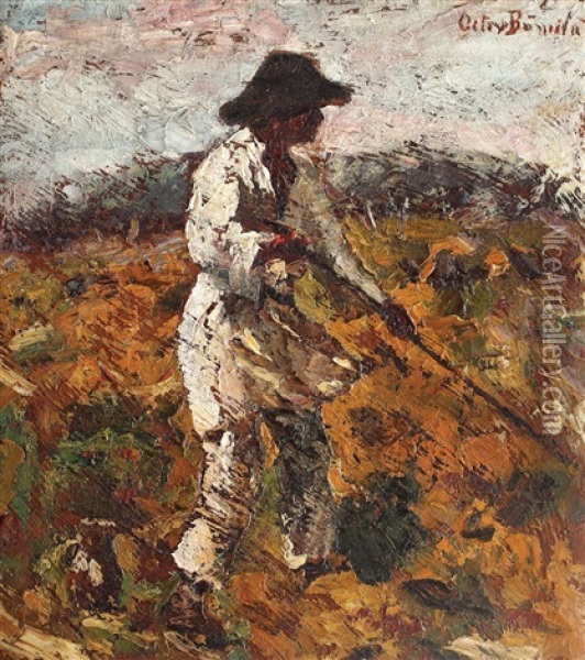 The Hay Oil Painting - Octav Bancila
