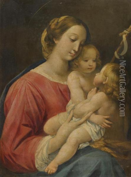 The Madonna And Child With The Infant Saint John The Baptist Oil Painting - Giuseppe Cesari