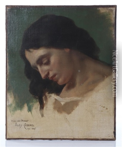 Study Of Woman Oil Painting - Alexandre Cabanel