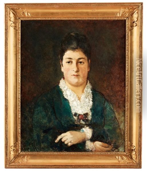 Portratt Av Konstnarens Syster (portrait Of The Artist's Sister) Oil Painting - Ernst Josephson