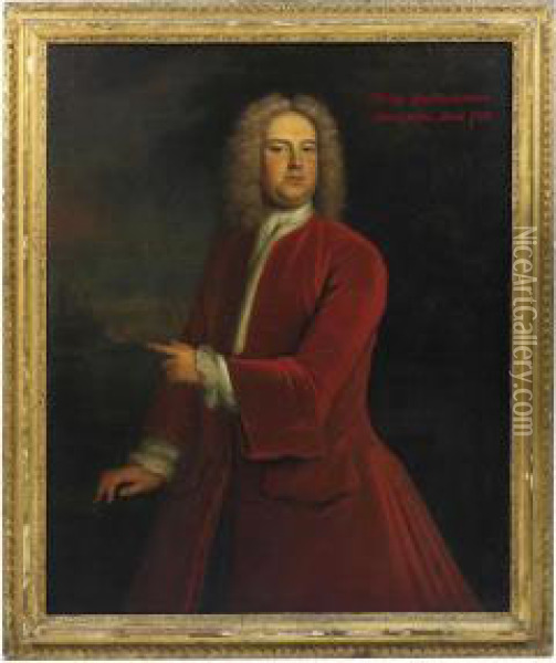 Portrait Of Philip Bartholomew (1690-1729) Oil Painting - John Wollaston