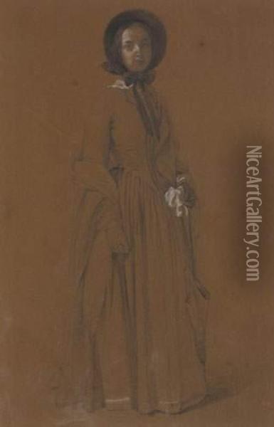 Femme A L'ombrelle Oil Painting - Jean Leonard Lugardon