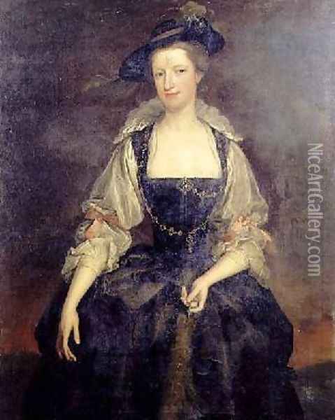 Portrait of Margaret Countess of Orford in a Rubenesque Costume Oil Painting - Heroman Van Der Mijn