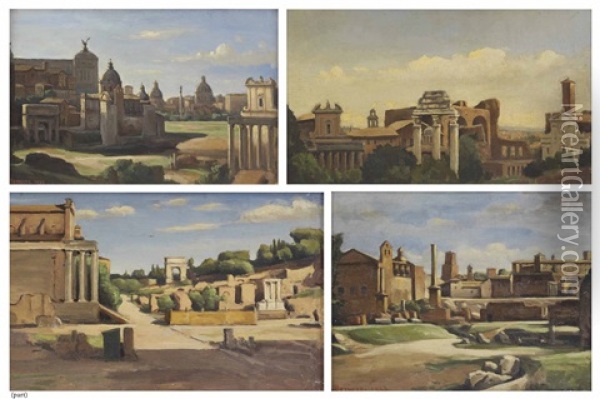 Five Scenes From The Roman Forum Oil Painting - Lord Berners