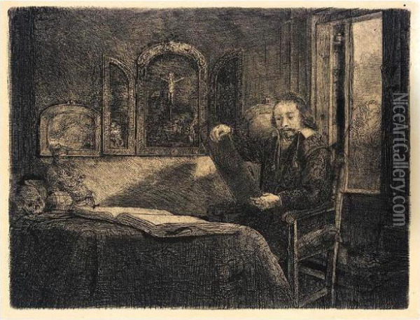Abraham Francen, Apothecary (b., Holl.273; H.291; Bb.57-2) Oil Painting - Rembrandt Van Rijn