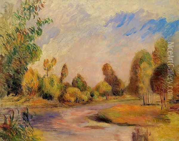 The Banks Of The River Oil Painting - Pierre Auguste Renoir