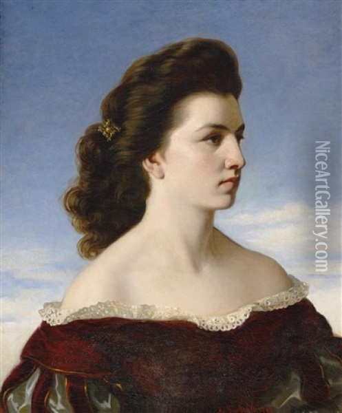 Portrat Einer Jungen Frau Oil Painting - Alexandra van Berckholtz