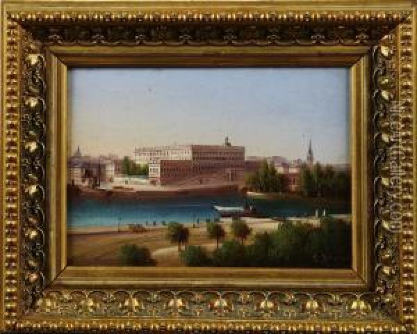 Stockholms Slott Oil Painting - Hubert Sattler
