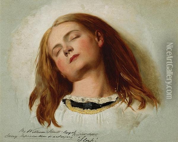 Sleep Oil Painting - William Strutt