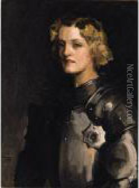 Portrait Of Pauline Chase As Joan Of Arc Oil Painting - John Lavery