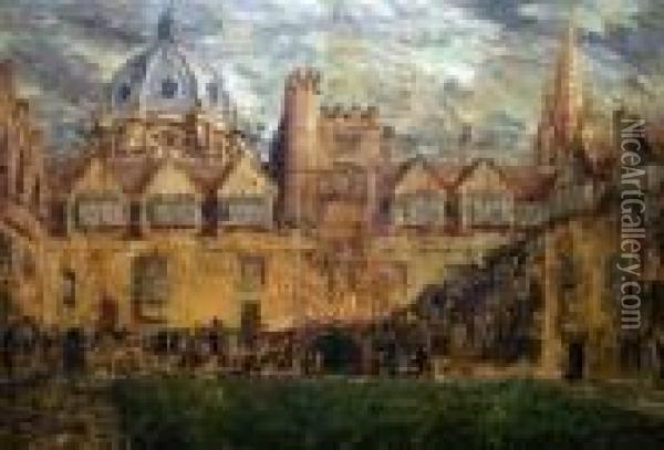 Oxford College Oil Painting - William Nicholson