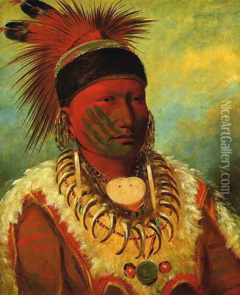 The White Cloud, Head Chief of the Iowas Oil Painting - George Catlin