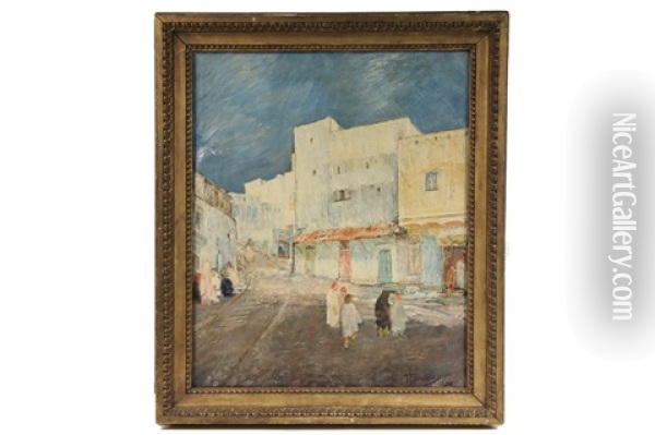 A Street In Tangiers Oil Painting - Maurice Fromkes