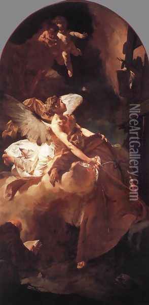 The Ecstasy of St Francis 1729 Oil Painting - Giovanni Battista Piazzetta