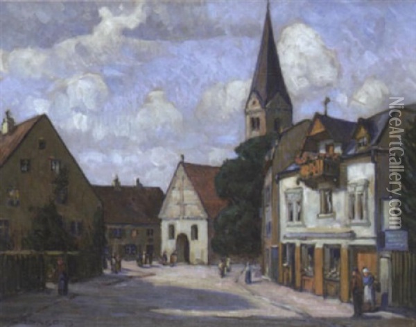 Ansicht Von Furstenfeldbruck Oil Painting - Rudolf Gonner