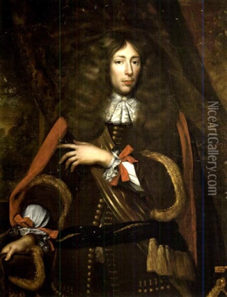 Portrait Du Grand Conde Oil Painting - Justus van (Verus ab) Egmont