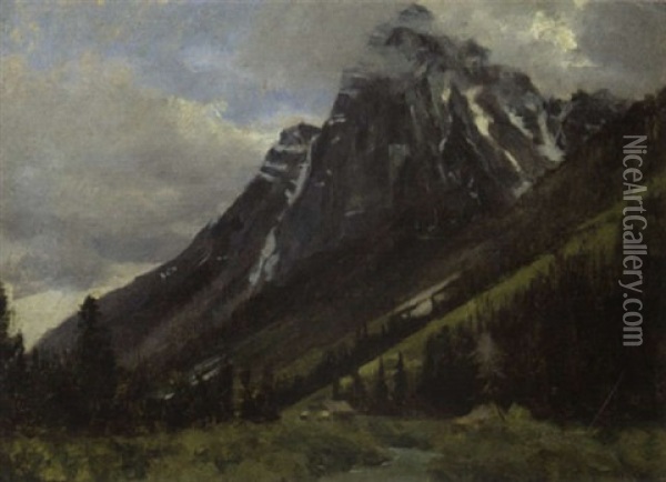 Camp In The Rockies Oil Painting - William Brymner