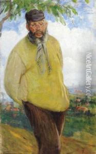 Le Fermier (1914) Oil Painting - Victor Hageman