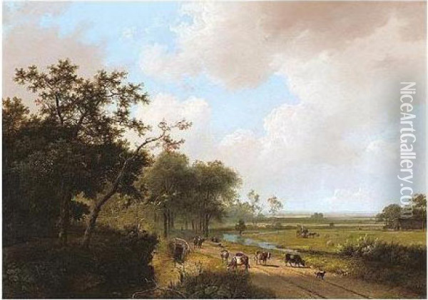 Dutch, 1807-70 Oil Painting - Marianus Adrianus Koekkoek