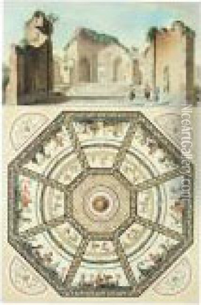 Roman Mosaic At Otricoli Oil Painting - Giovanni Volpato