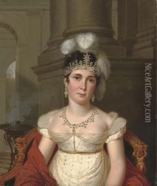 Portrait Of The Empress Josephine Oil Painting - Pierre Louis Bouvier