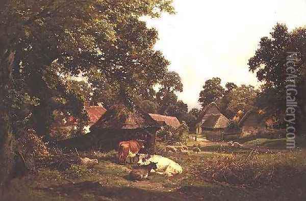 A Cottage Home in Surrey Oil Painting - Edward Henry Holder