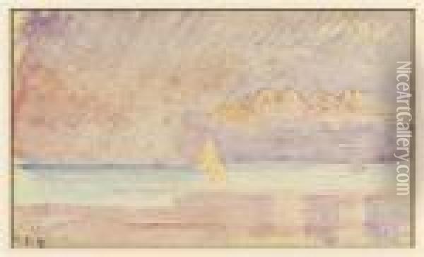 The Lake Shore Oil Painting - Paul Signac