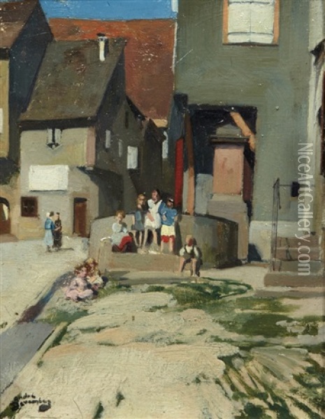 La Fontaine Du Village Oil Painting - Andre Devambez