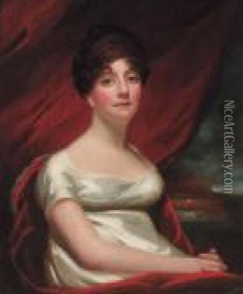 Portrait Of Mrs Stewart Of Kirkchrist Oil Painting - Sir Henry Raeburn