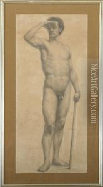 Nude Studies Oil Painting - Julius Exner