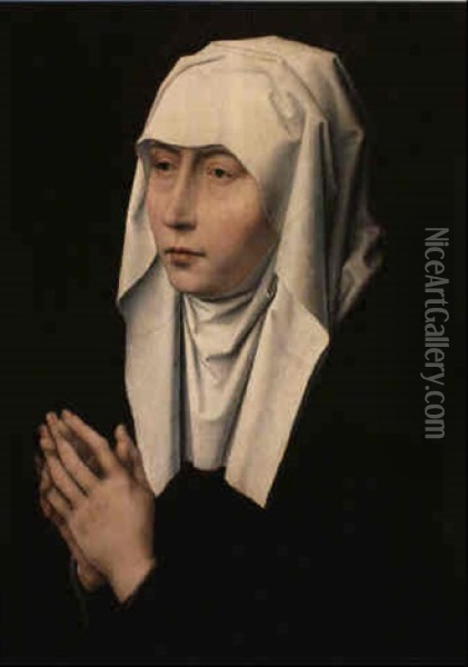 The Virgin In Prayer Oil Painting - Hans Memling