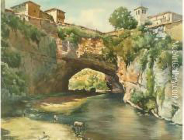 Pont Naturel Oil Painting - Manuel Bernardino Ruiz Sanchez Morales