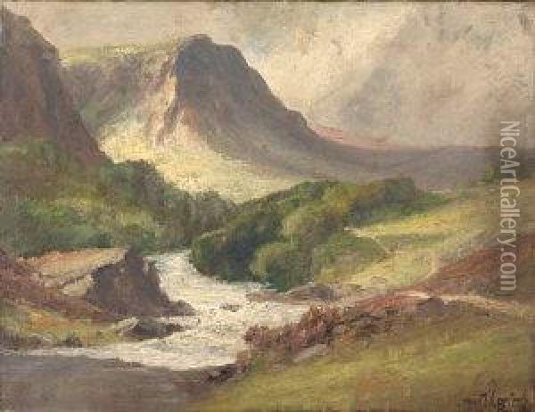 Eel Crag, Borrowdale Oil Painting - Frank Thomas,francis Carter