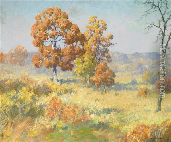 Autumn Oaks Oil Painting - Maurice Braun